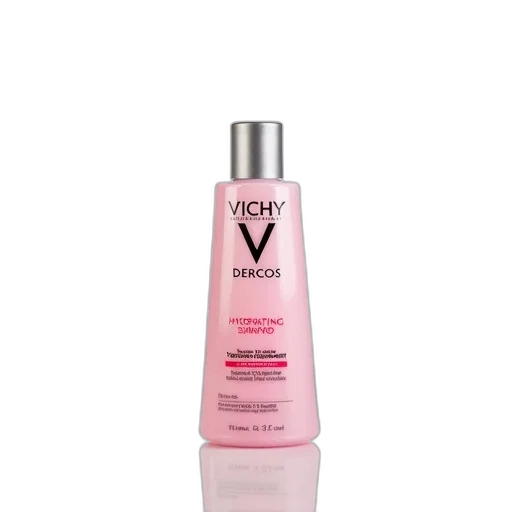 bottle, hair, vichy, dercos, hydrating, shampoo, pink, label transparent PNG cut-out