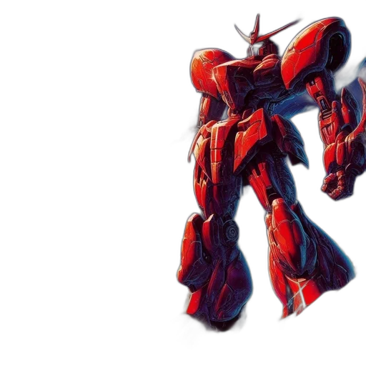 robot, weapon, dragon, concept art, 3d render, watercolor, anime, red transparent PNG cut-out