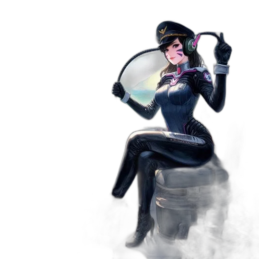 staff, mask, robot, hat, concept art, fantasy art, cyberpunk, comic book art transparent PNG cut-out