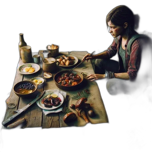 food, jewelry, photorealistic, oil painting, concept art, fantasy art, fire, night transparent PNG cut-out