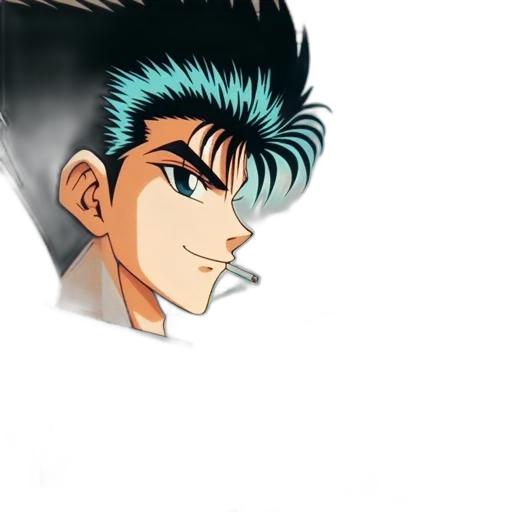 face, hair, dragon, staff, anime, cartoon, comic book art, concept art transparent PNG cut-out