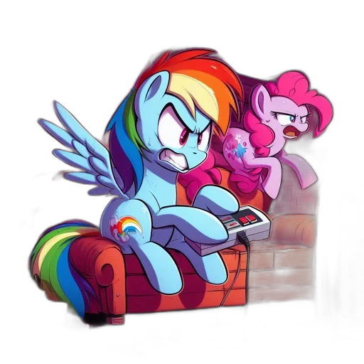 furniture, pixel art, 3d render, concept art, vaporwave, colorful, two, little transparent PNG cut-out