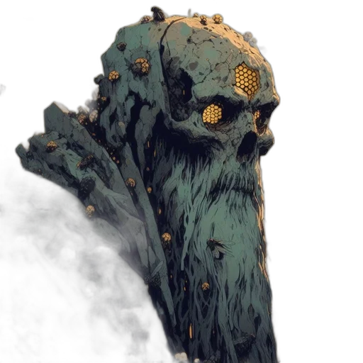 mask, creature, robot, face, concept art, fantasy art, 3d render, pixel art transparent PNG cut-out