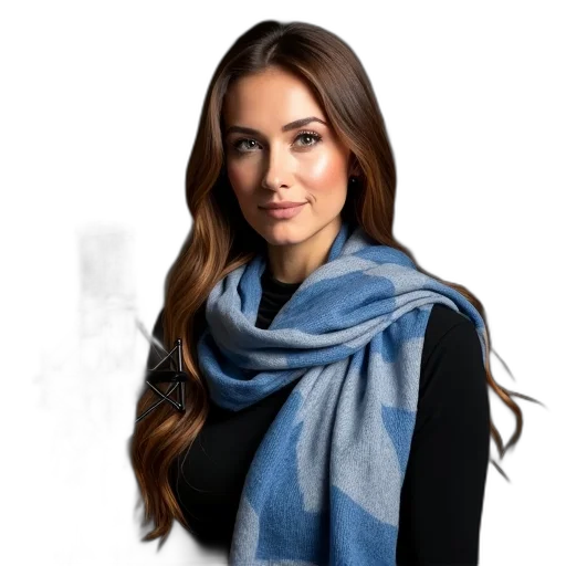 staff, face, photorealistic, oil painting, blue, monochrome, woman, long transparent PNG cut-out