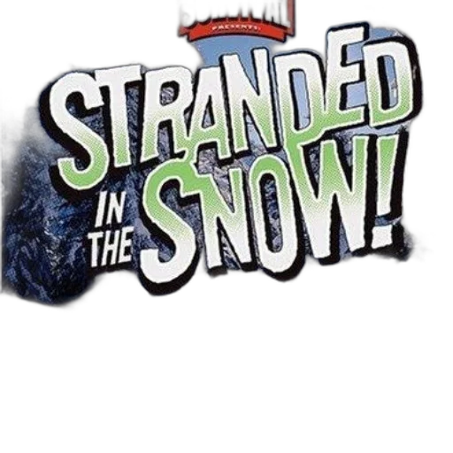 concept art, snow, book, cover, titled, stranded, features, bold transparent PNG cut-out