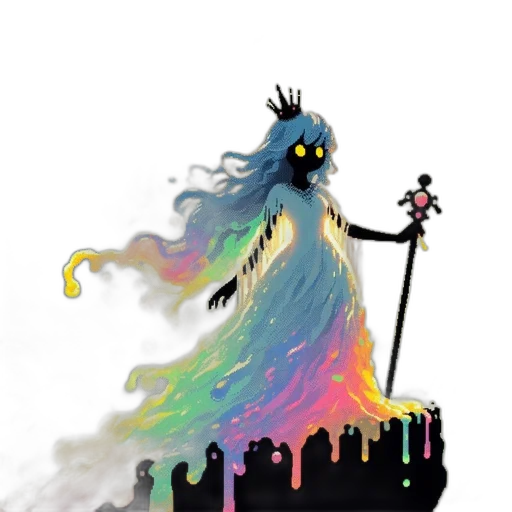 creature, dragon, dress, crown, concept art, fantasy art, pixel art, watercolor transparent PNG cut-out