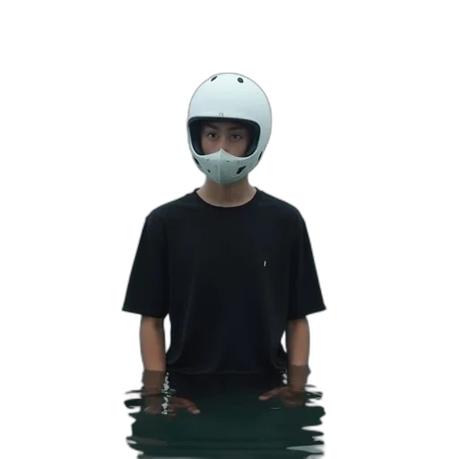 mask, hat, face, robot, vaporwave, 3d render, concept art, cyberpunk transparent PNG cut-out