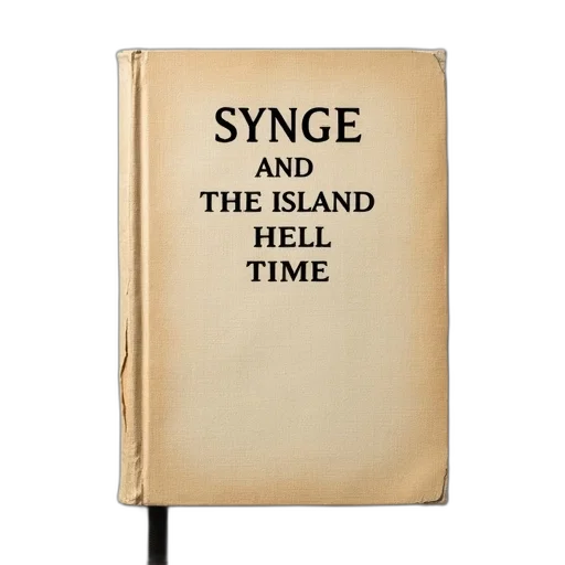closed, book, plain, cover, featuring, title, synge, island transparent PNG cut-out
