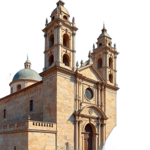 building, photorealistic, detailed, painting, old, european, cathedral, intricate transparent PNG cut-out