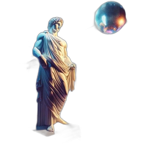 dress, staff, vaporwave, concept art, 3d render, pixel art, outer space, classical transparent PNG cut-out