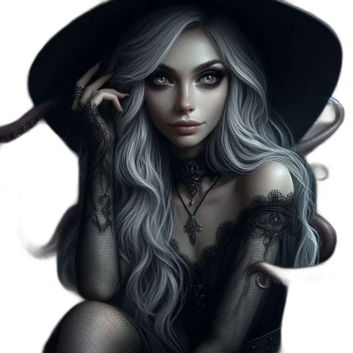 hat, dress, face, mask, fantasy art, photorealistic, concept art, comic book art transparent PNG cut-out