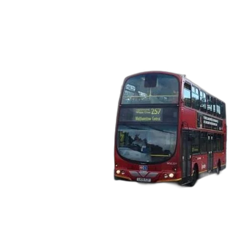 car, staff, 3d render, photorealistic, concept art, red, double-decker, bus transparent PNG cut-out