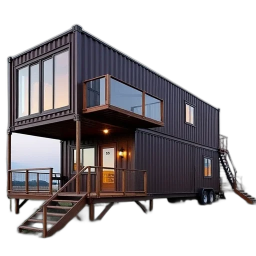 building, 3d render, photorealistic, concept art, tiny, shipping, home, two transparent PNG cut-out