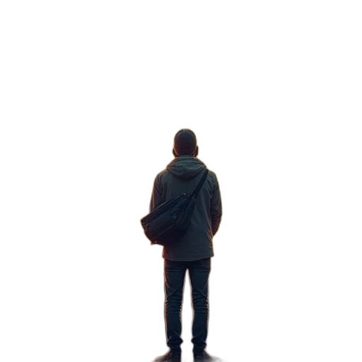 jacket, robot, staff, face transparent PNG cut-out