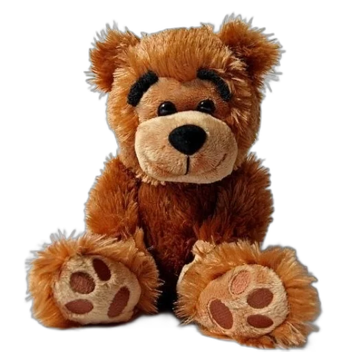 animal, photorealistic, 3d render, brown, teddy, bear, black, eyes transparent PNG cut-out