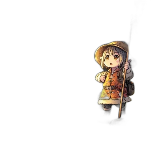 staff, weapon, sword, umbrella, pixel art, anime, concept art, 3d render transparent PNG cut-out