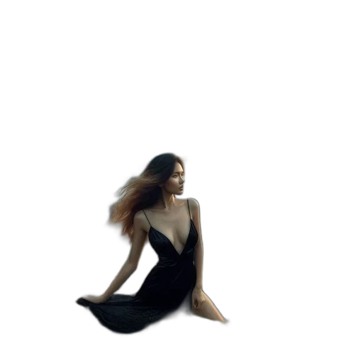 dress, hair, creature, animal, concept art, pixel art, photorealistic, 3d render transparent PNG cut-out