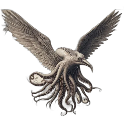 creature, animal, dragon, hair, concept art, fantasy art, 3d render, photorealistic transparent PNG cut-out