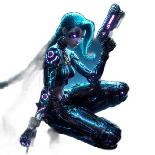 robot, staff, weapon, sword, concept art, cyberpunk, fantasy art, pixel art transparent PNG cut-out
