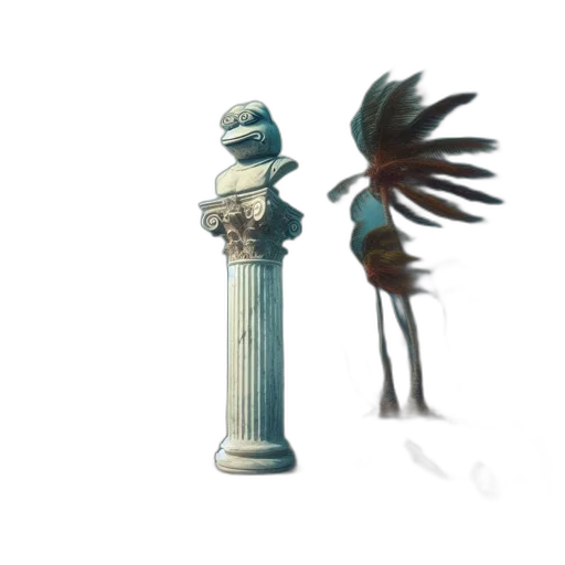 crown, staff, animal, creature, concept art, 3d render, fantasy art, pixel art transparent PNG cut-out