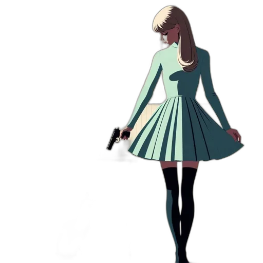 dress, concept art, 3d render, cartoon, anime, outer space, green, pastel transparent PNG cut-out