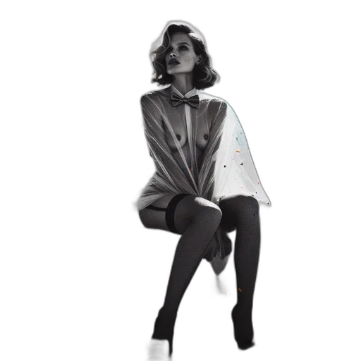 jacket, dress, umbrella, robot, concept art, pencil sketch, comic book art, cartoon transparent PNG cut-out