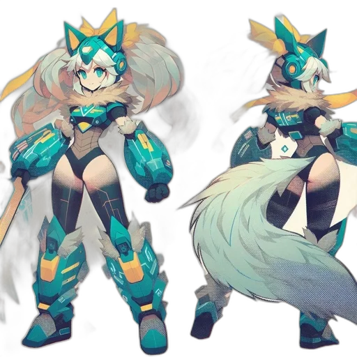 concept art, fantasy art, anime, 3d render, monochrome, blue, green, pastel transparent PNG cut-out