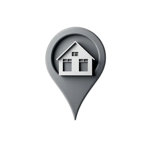 staff, 3d render, location, map, pointer, icon, house transparent PNG cut-out