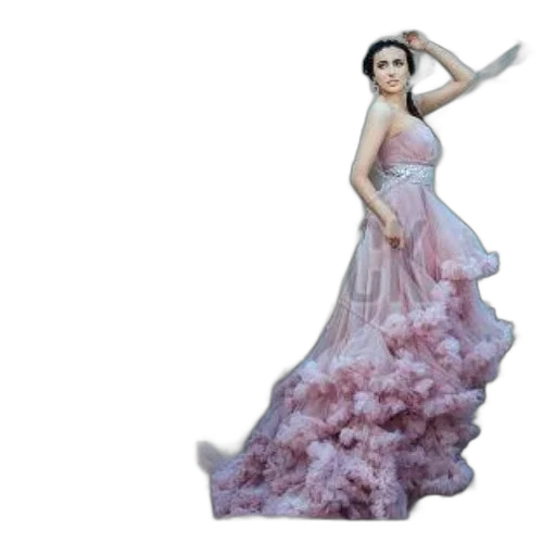 dress, concept art, 3d render, photorealistic, fantasy art, woman, long, pink transparent PNG cut-out