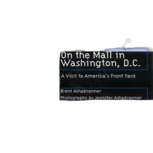 book, cover, titled, mall, washington, featuring, photographs, iconic transparent PNG cut-out