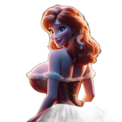 dress, crown, concept art, cartoon, watercolor, fantasy art, underwater, neon lights transparent PNG cut-out
