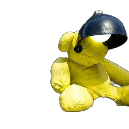 hat, staff, robot, animal, 3d render, photorealistic, large, yellow transparent PNG cut-out