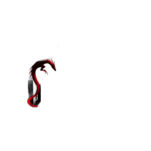 dragon, hair, creature, weapon, pixel art, concept art, 3d render, photorealistic transparent PNG cut-out