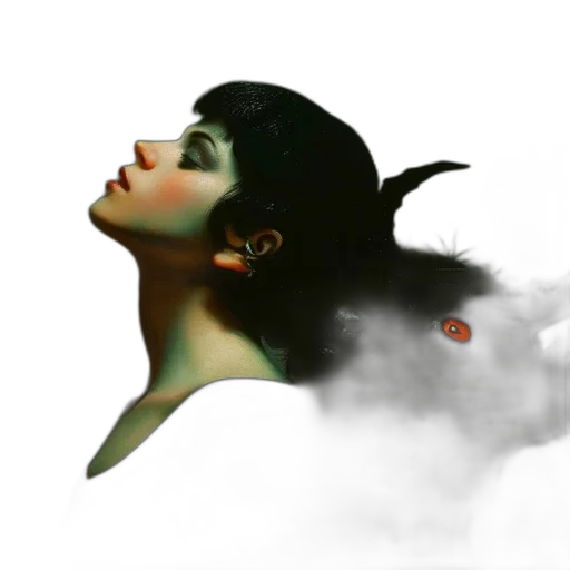 face, mask, hat, dragon, fantasy art, photorealistic, concept art, 3d render transparent PNG cut-out