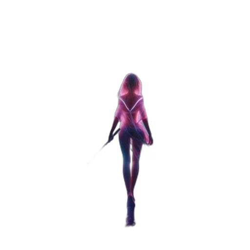 creature, robot, dress, weapon, concept art, pixel art, 3d render, comic book art transparent PNG cut-out