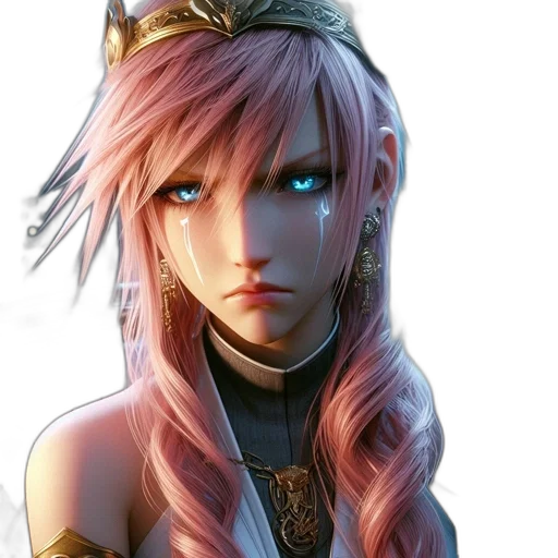 face, dragon, jewelry, crown, fantasy art, anime, concept art, photorealistic transparent PNG cut-out