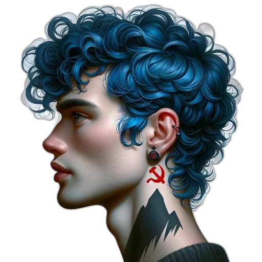 hair, face, jewelry, crown, photorealistic, fantasy art, concept art, cyberpunk transparent PNG cut-out