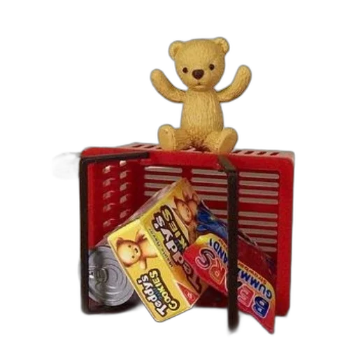 small, teddy, bear, sits transparent PNG cut-out