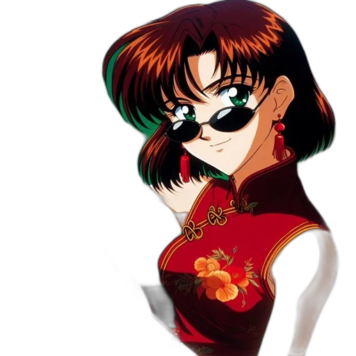 flower, jacket, jewelry, mask, anime, vaporwave, cartoon, concept art transparent PNG cut-out