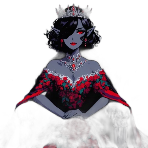 crown, dress, mask, jewelry, concept art, fantasy art, pixel art, comic book art transparent PNG cut-out