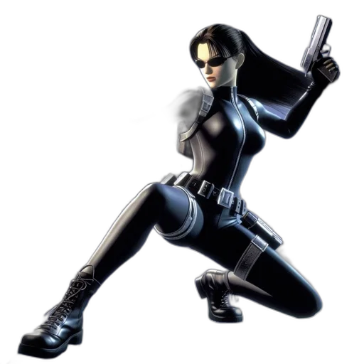 weapon, concept art, 3d render, comic book art, cyberpunk, armed, woman, futuristic transparent PNG cut-out
