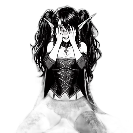 mask, dress, crown, creature, fantasy art, concept art, anime, comic book art transparent PNG cut-out