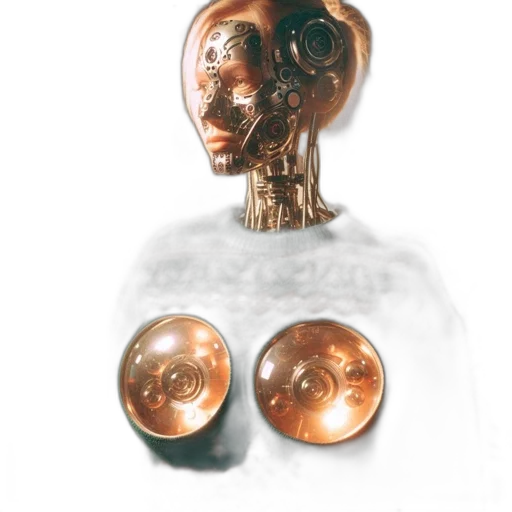 jewelry, crown, mask, face, 3d render, concept art, photorealistic, humanoid transparent PNG cut-out