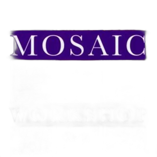 staff, photorealistic, cover, mosaic, workshop, features, purple, background transparent PNG cut-out