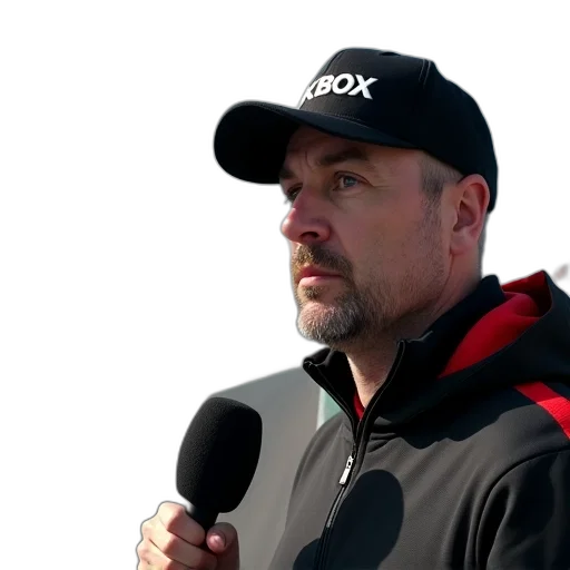 jacket, hat, staff, split-screen, image, racing, track, left transparent PNG cut-out