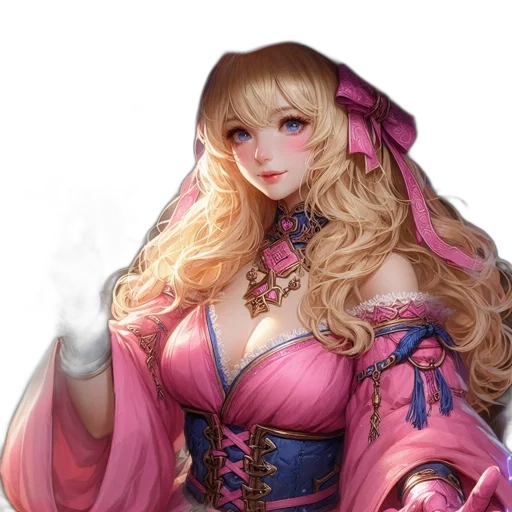 dress, fantasy art, concept art, anime, photorealistic, red, dark, colorful transparent PNG cut-out