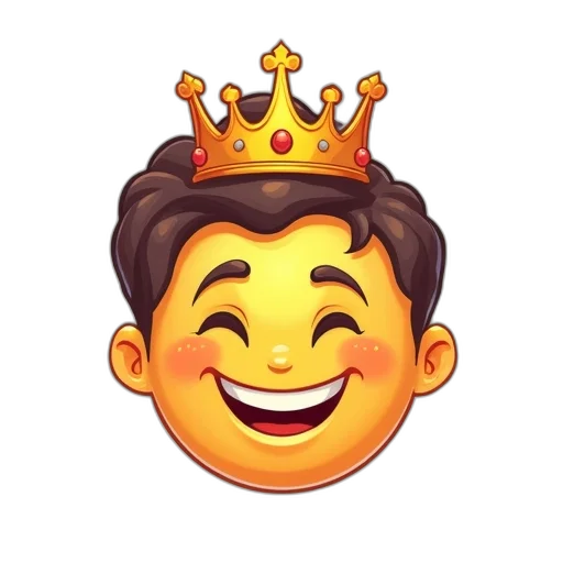 crown, face, staff, cartoon transparent PNG cut-out