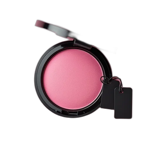 round, pink, blusher, black transparent PNG cut-out