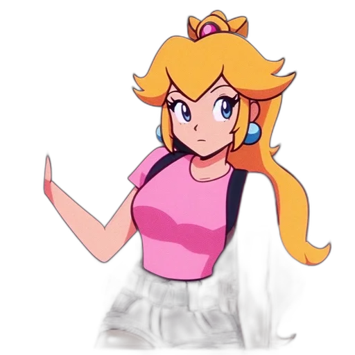 dress, staff, crown, weapon, pixel art, vaporwave, concept art, cartoon transparent PNG cut-out