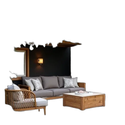 furniture, 3d render, photorealistic, concept art transparent PNG cut-out